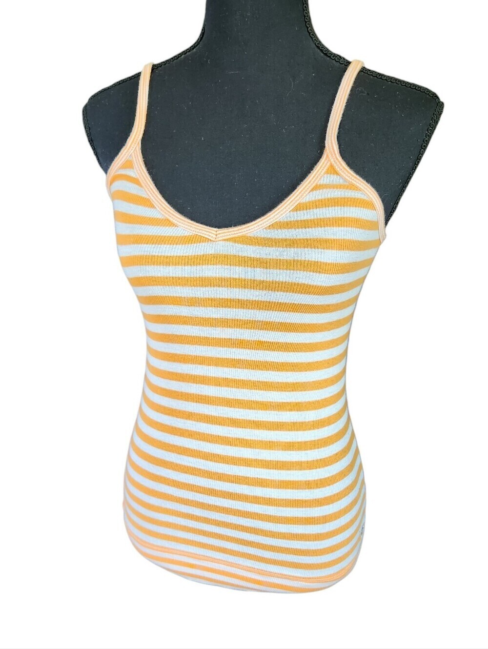 Y2K 2010s Hollister Stripe Cross Back Bird Logo Tank Top Sz M